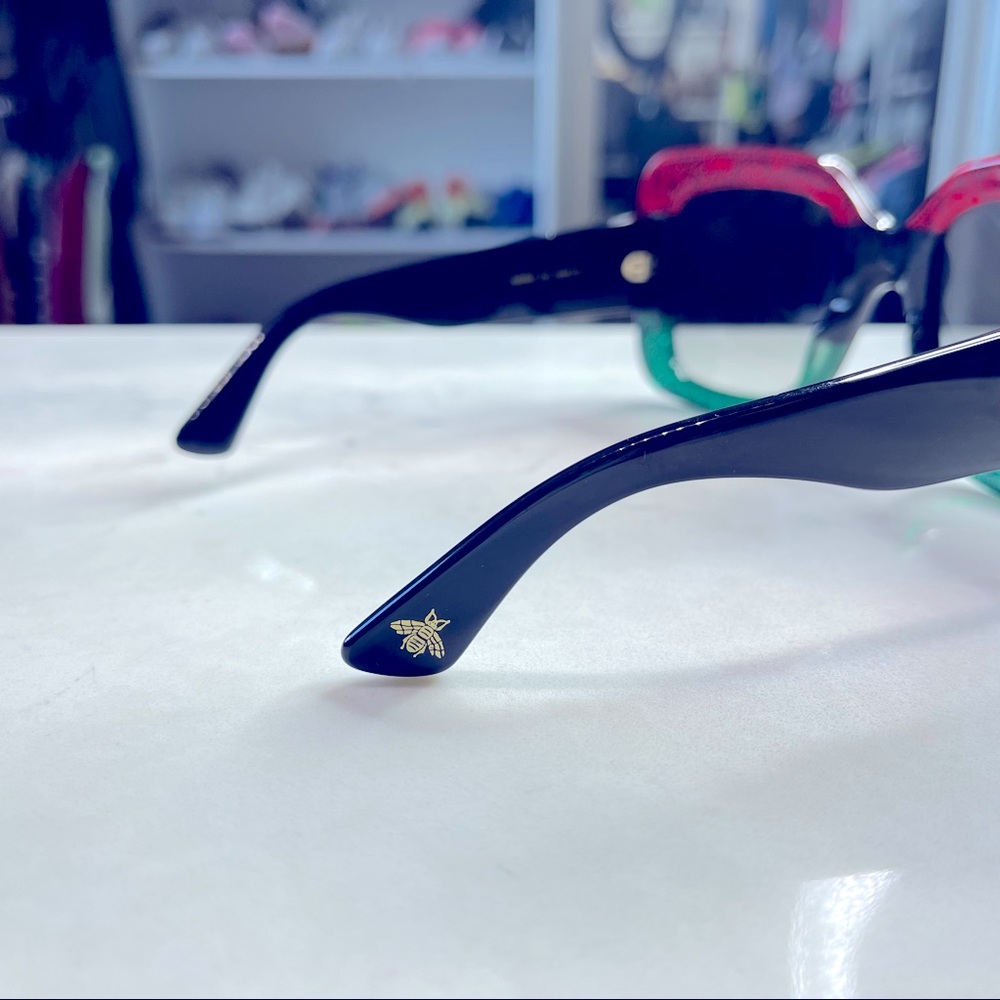 Gucci Oversized Square-Frame Glittered Sunglasses - image 8